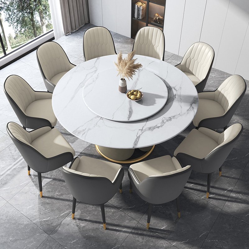 Modern Dining Table And Chairs Nordic Modern Round Marble Small Metal Dining Table Set