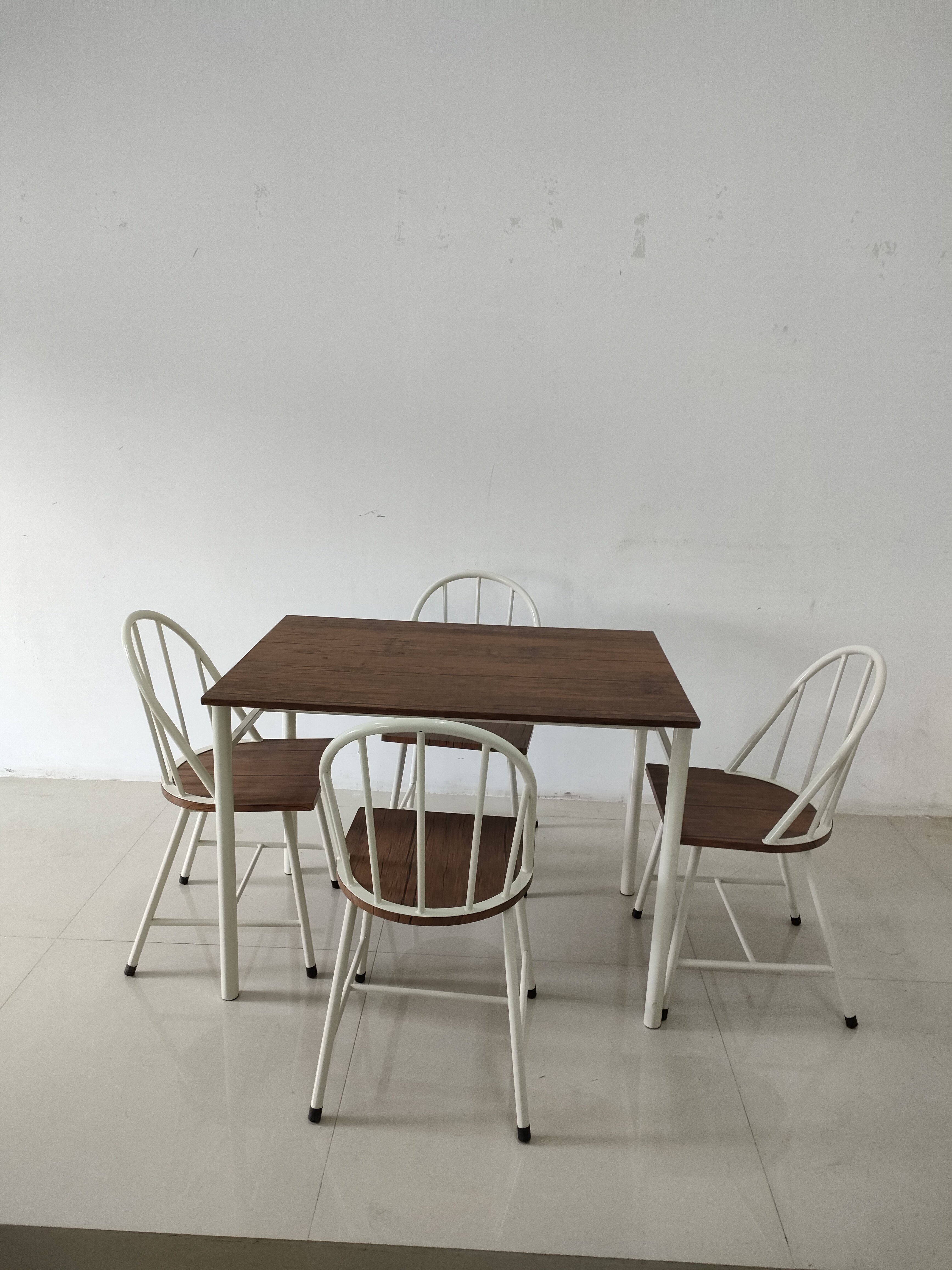 Furniture Dining Room Sets MDF Top Dining Tables Home Furniture BSCI Powder Coating Modern Panel European Wood Kitchen Table