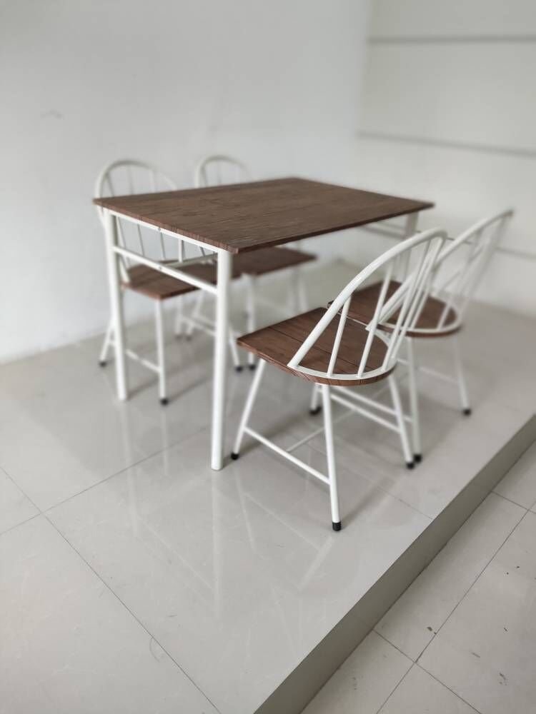 Furniture Dining Room Sets MDF Top Dining Tables Home Furniture BSCI Powder Coating Modern Panel European Wood Kitchen Table