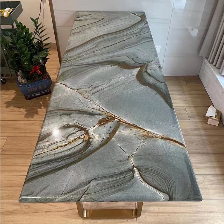 YDSTONE Modern Home Furniture Decoration Dining Room Table Natural Marble Top Dining Table