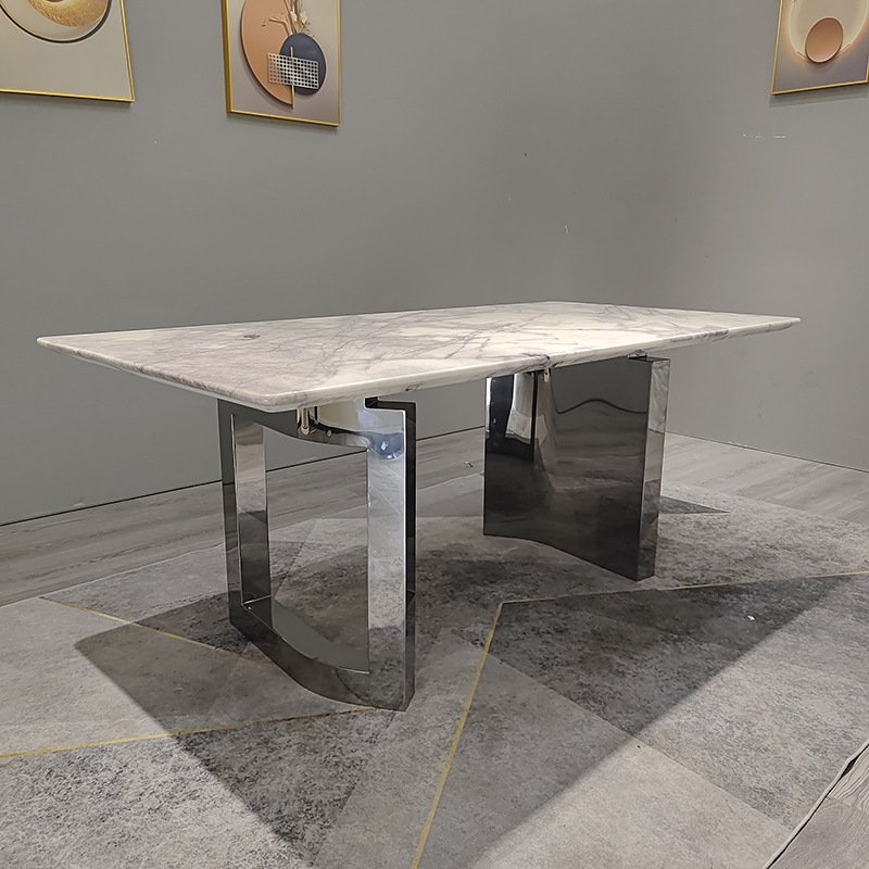 YDSTONE Modern Home Furniture Decoration Dining Room Table Natural Marble Top Dining Table