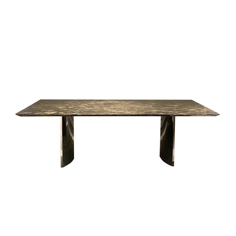 Modern Luxury Natural Stone Marble Top Marble Table Natural Stone Dining Table Villa Ultra Platinum Diamond Marble