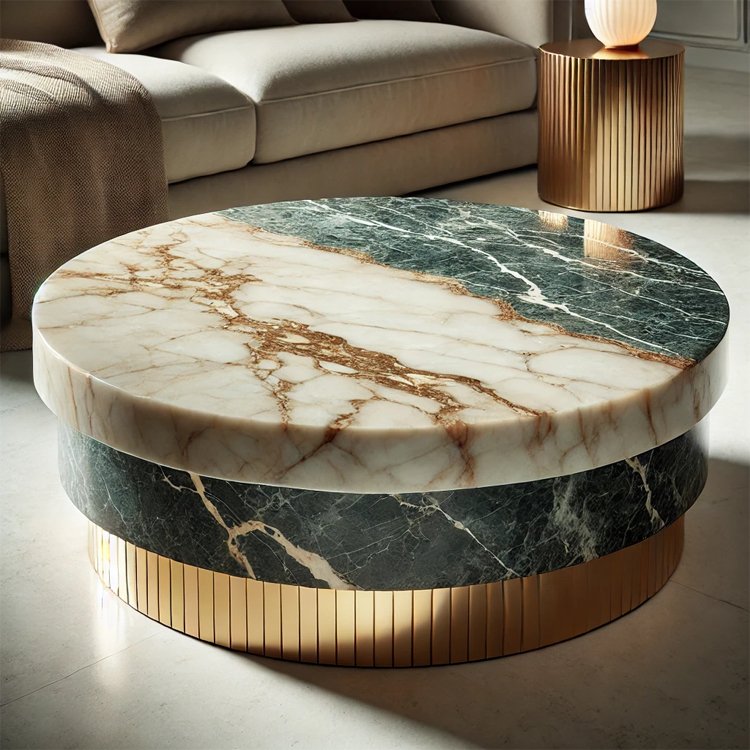 Strange Shaped Natural Stone Small Table Living Room Beautiful Texture Decorative Table Apartment Restaurant Dining Table