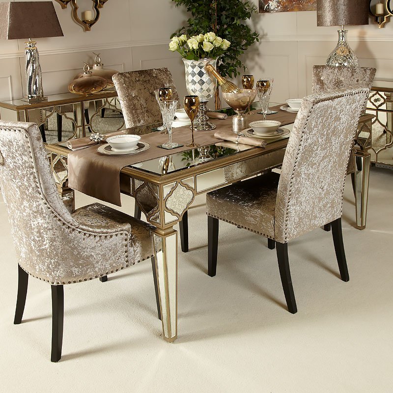 Sahara Marrakech Moroccan Rectangle Mirrored Dining Table home hotel