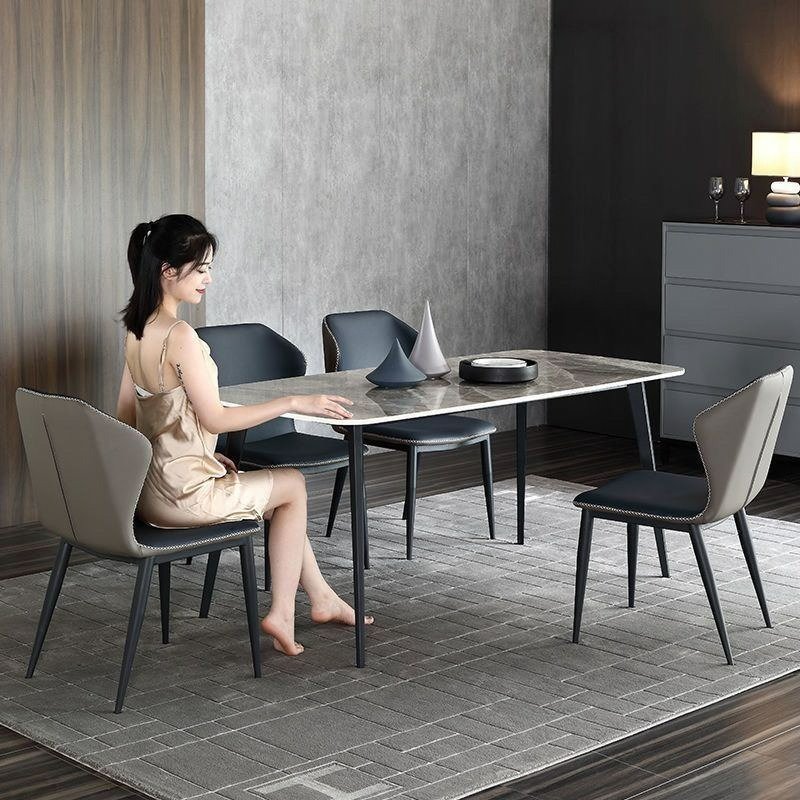 Cheap Marble Stone Metal Luxury Modern Restaurant Kitchen Hotel Use Elegant Decorative Furniture Dining Table Set