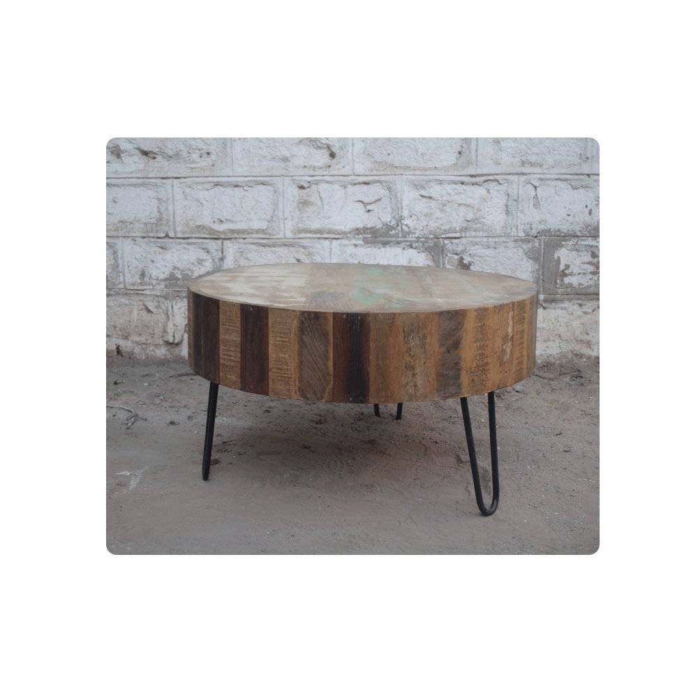 Reclaimed Wooden Furniture Wooden Coffee Table With Metal Legs Home Decor Indoor Antique Furniture