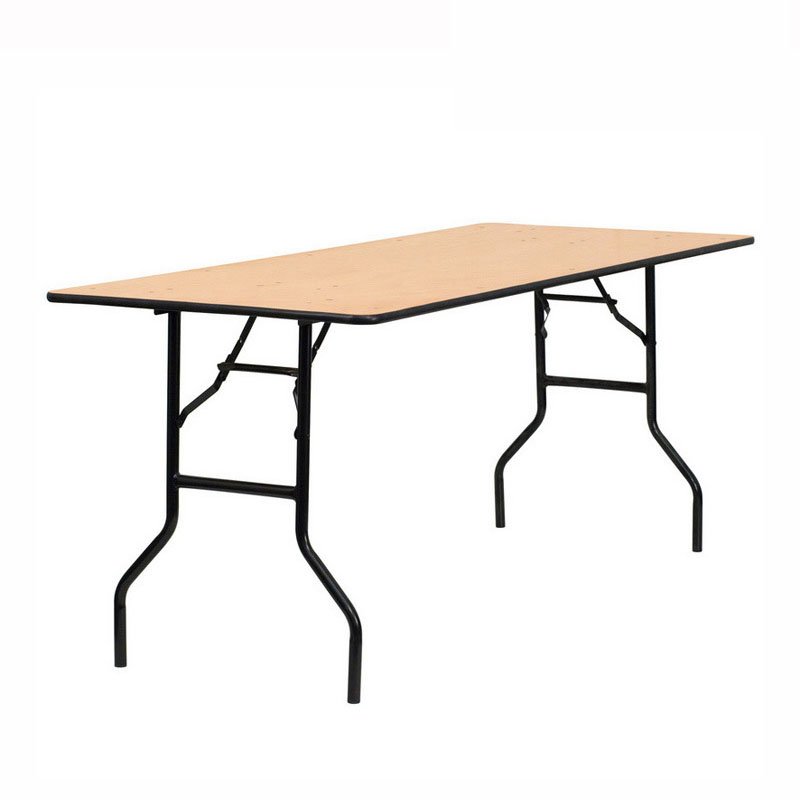 Wood 72" Banquet Party Wedding Event School Church Rectangle Foldable Tables