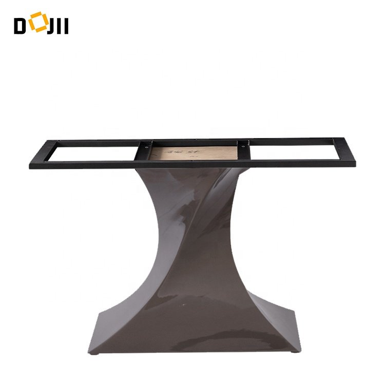 Hot Sale Ultra Modern 55-inch Glass Fibre Base Bright Sintered Stone Dining Table in Painted Metal for Kitchen Hotels