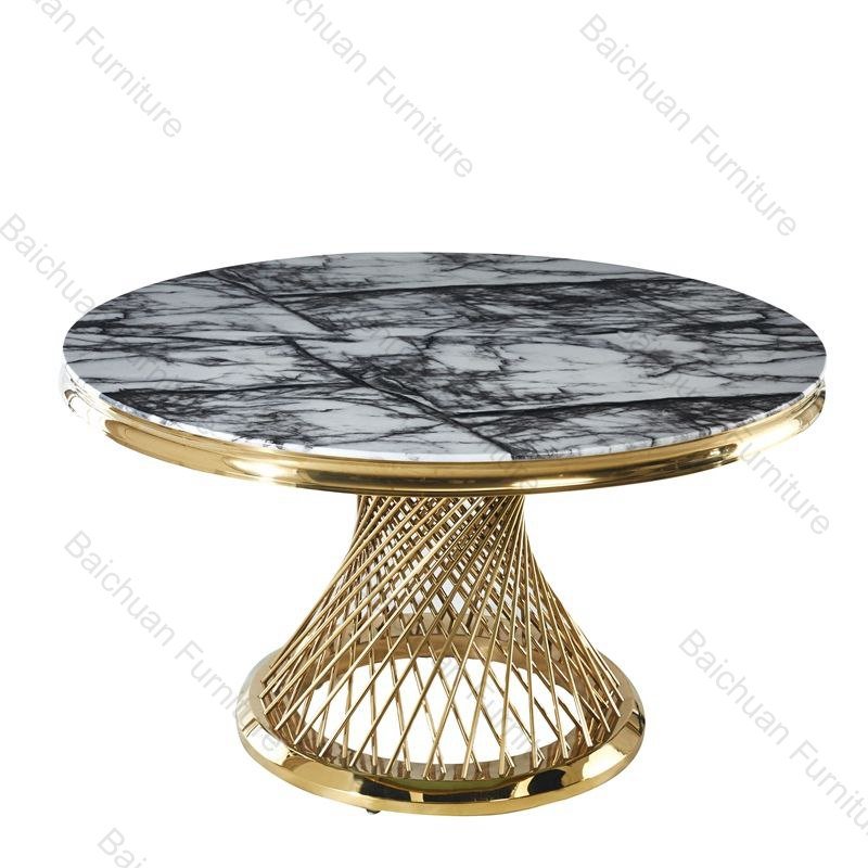 2024 Home Furniture Top Dining Room Table Set Modern Design Cheap Dining Table with Chairs Marble top Beauty Type