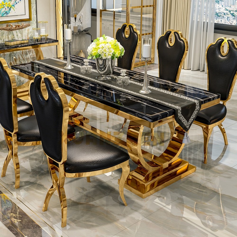 Dining room furniture wedding dinning table modern marble dining table set luxury hotel restaurant dining tables