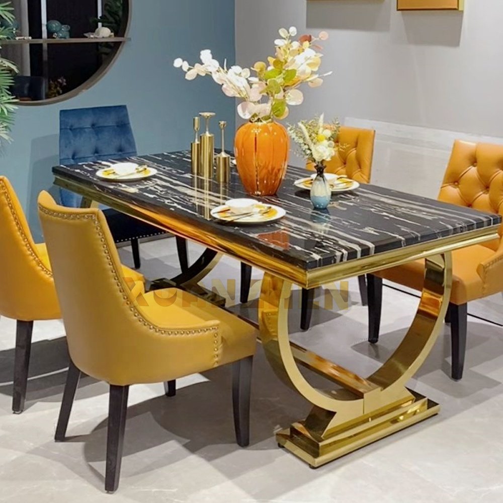 Dining room furniture wedding dinning table modern marble dining table set luxury hotel restaurant dining tables