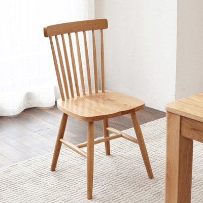 Solid wood long dining long bench Japanese style guesthouse restaurant casual table simple small family living room dining