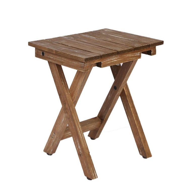 Vintage home decorative patio plant stand solid wooden snack tray tables