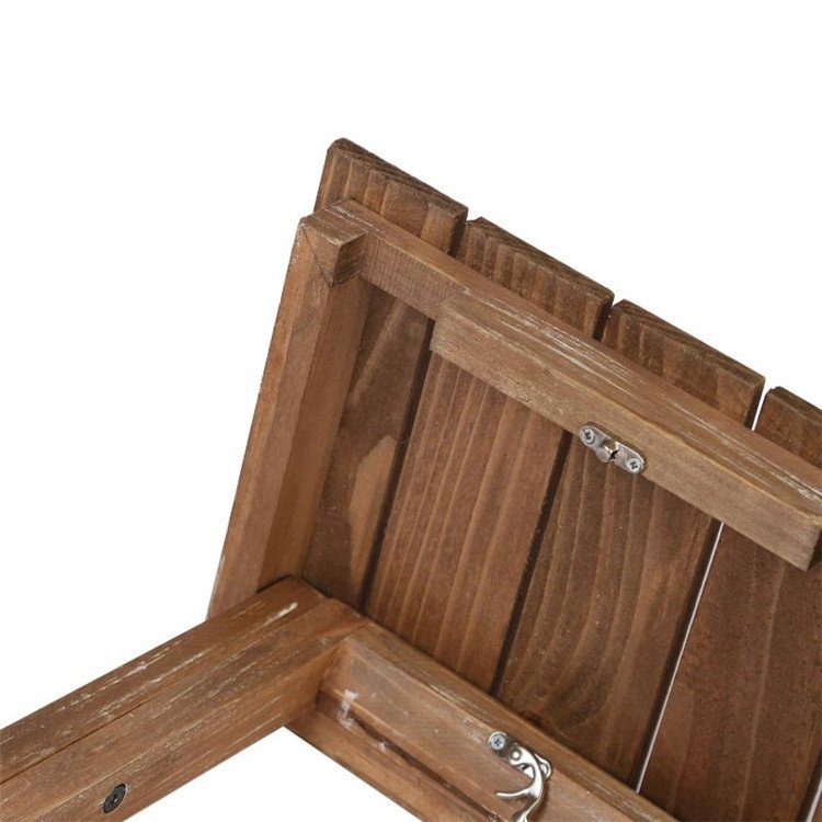 Vintage home decorative patio plant stand solid wooden snack tray tables