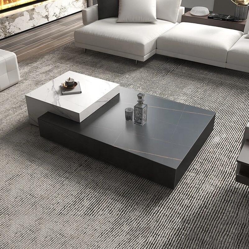 Modern Hotel Tables Minimalism Factory Wholesale Price One-stop Solution Square Side Table Stone Side Table Hotel Apartments