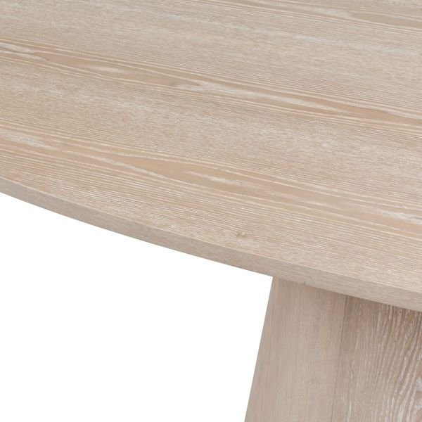 Oval Round Solid Oak Wood Dining Table Home Use