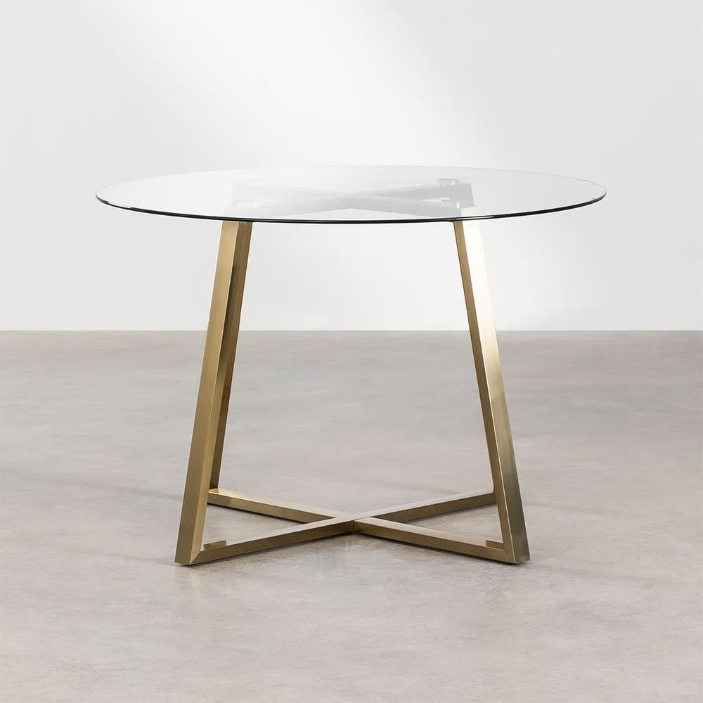 Direct Sale from Manufacturer Modern & Simple Stainless Steel Dining Table Set 6-Seater Indoor Non-Folding Home Furniture Hotels