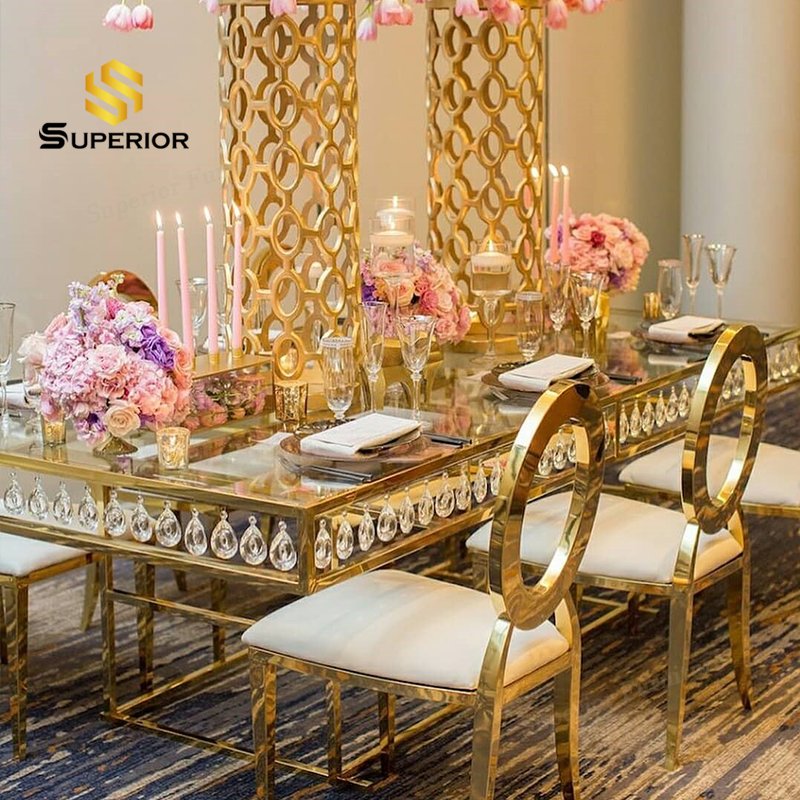 party rental furniture table mariage banquet party luxury event table and chair centres de tables