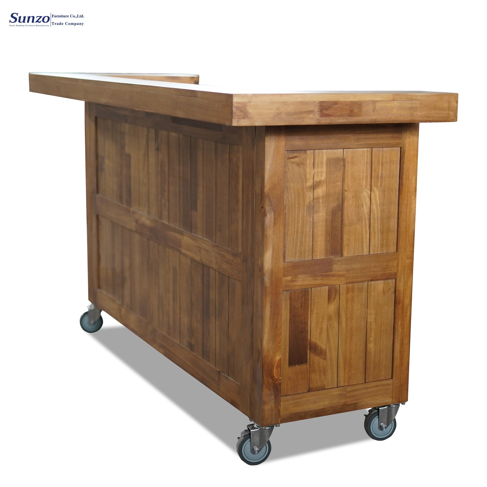 Customization Wood Bar Counter Table Cafe Restaurant Wedding Hotel Dining Bar Table