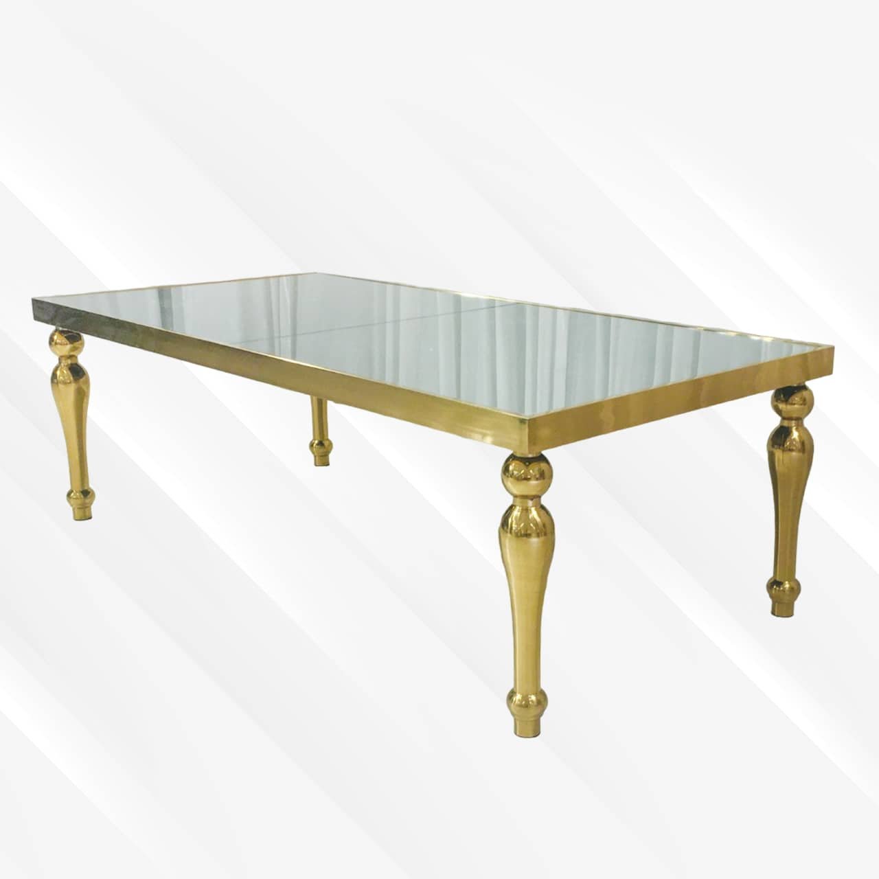 modern Design High Quality MDF Top Dining Table with Triangle Stainless Steel for Hotels Living Rooms Halls-Hotel Furniture