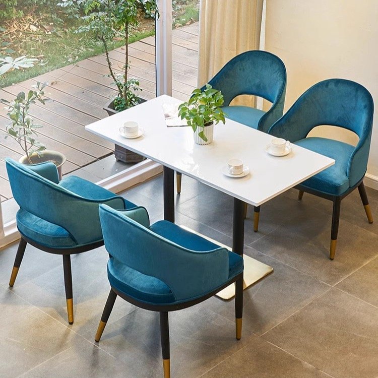 hot sale Cafe Bar Club Sofa Luxury Seating Booth, use cafeteria table 4 persons cafeteria table and chair