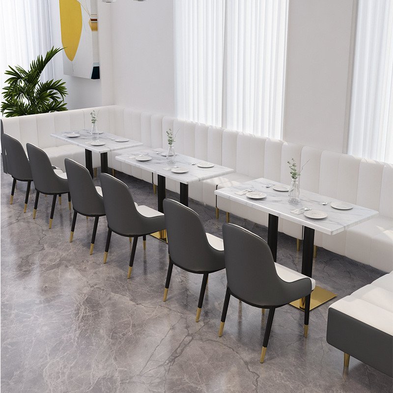 hot sale Cafe Bar Club Sofa Luxury Seating Booth, use cafeteria table 4 persons cafeteria table and chair
