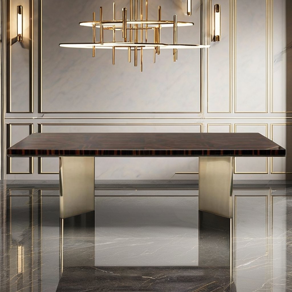 PFZION HOME Italian Luxury Villa Solid Wood Dining Table Modern Minimalist Style Customized Dining Set Kitchen Bar Table