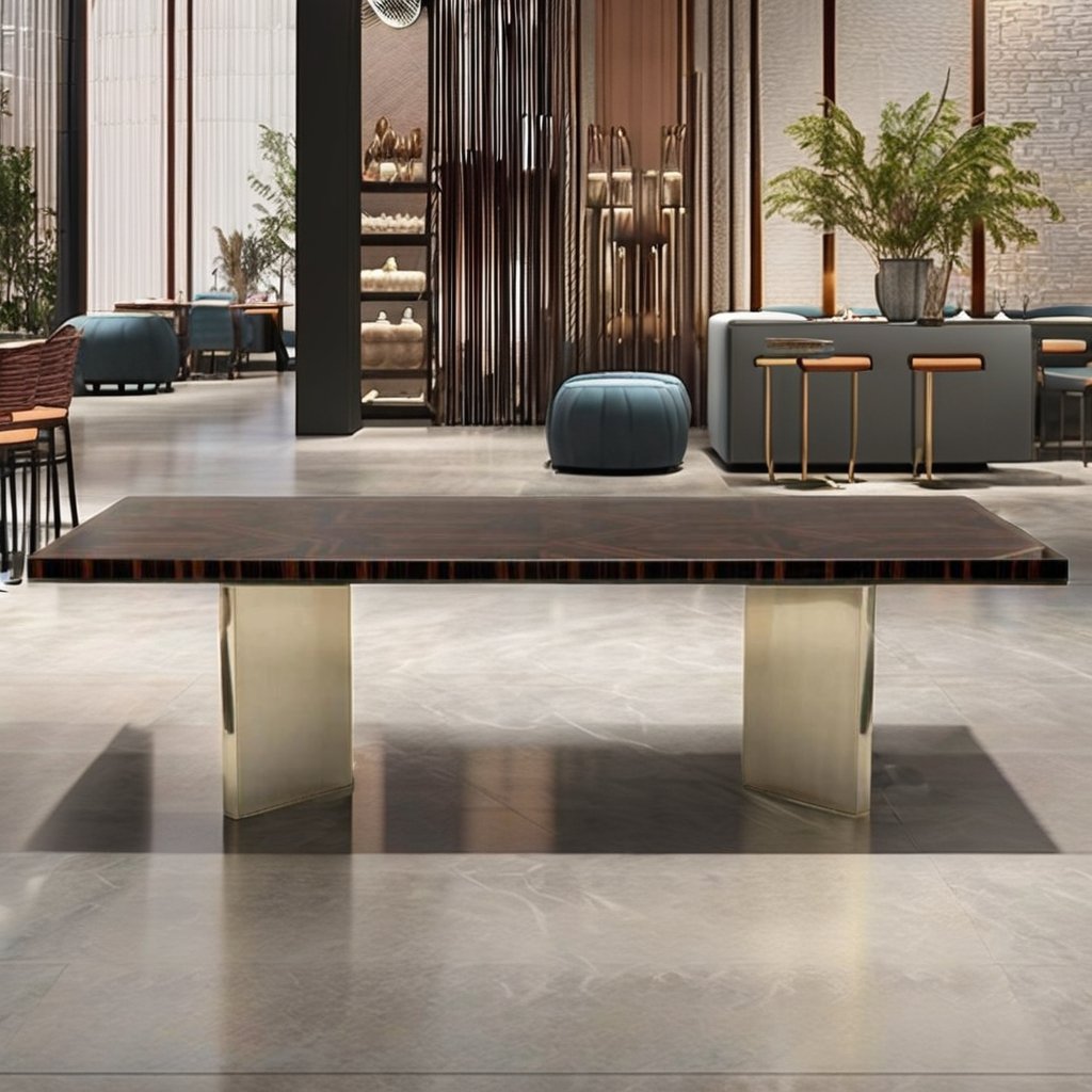 PFZION HOME Italian Luxury Villa Solid Wood Dining Table Modern Minimalist Style Customized Dining Set Kitchen Bar Table