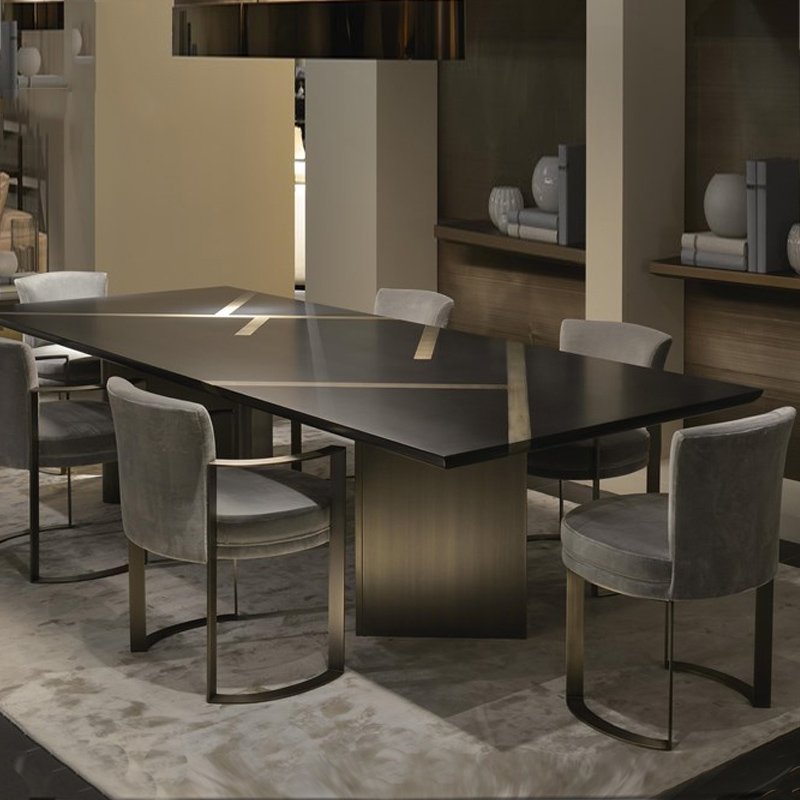 Frame Dining Table Wholesale Mesas De Jantar Marble Top Esstisch Marmor Gold Stainless Steel Dining Table Set 6 Seater
