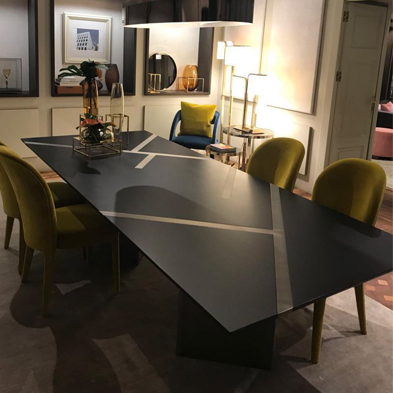 Frame Dining Table Wholesale Mesas De Jantar Marble Top Esstisch Marmor Gold Stainless Steel Dining Table Set 6 Seater