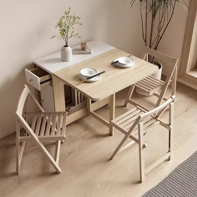 Wall Mounted Fold Down Table Multifunctional Folding Dining Table Hydraulic Folding Hardware Wall Drop Down Table