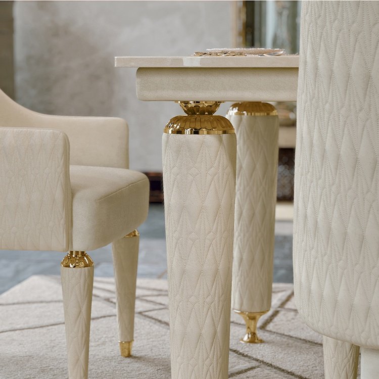 Wholesale Luxury Furniture Marble Rectangle White Dine Solid Frame Modern Dining Tables For Dining Room
