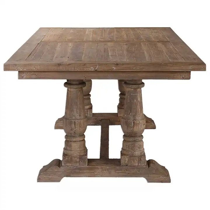 Hot sale antique solid wood farm table for banquet wedding dining events with elegant and durable design perfect