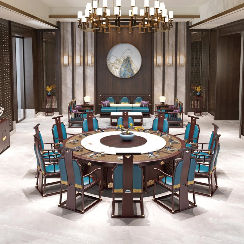 YF Latest Design Dinner Table Set Round Marble Dining Table Home Use Furniture Dining Table Set