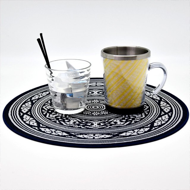 High grade round shape centerpiece cloth on the table For fashionable desk decoration Hakata textile
