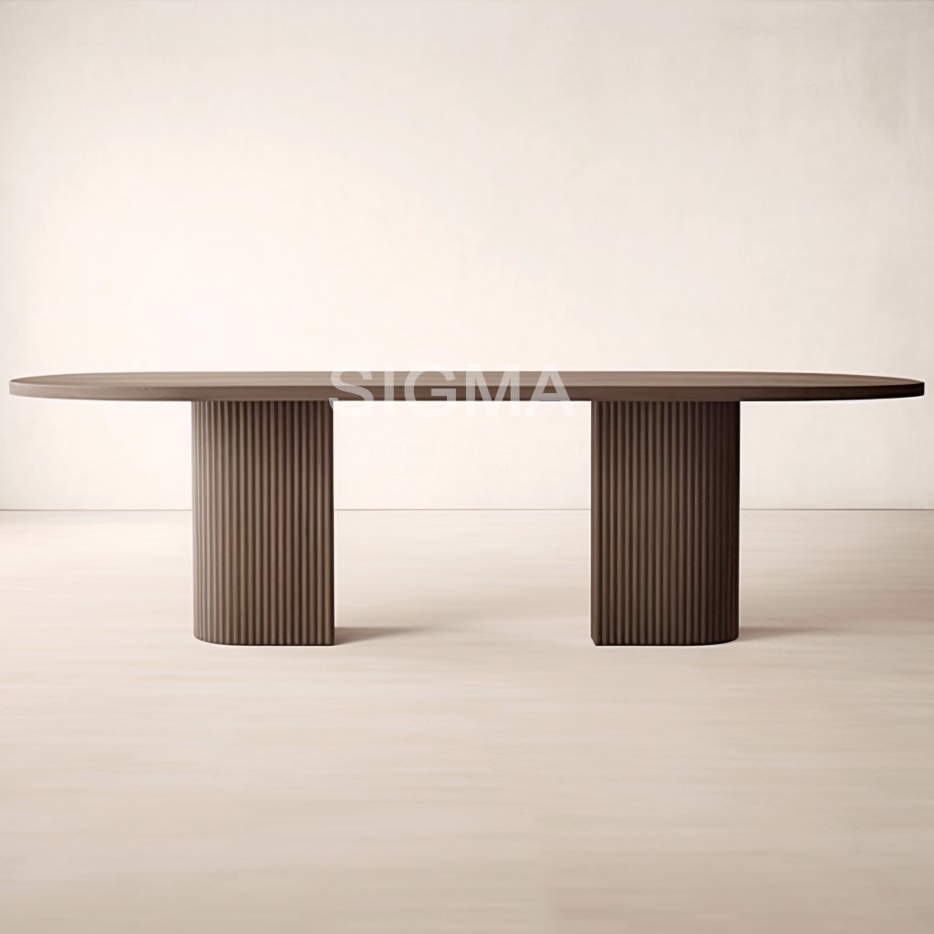 Newly Design Style Luxury Hotel Dining Set Interior Furniture Solid Wood Dining Table
