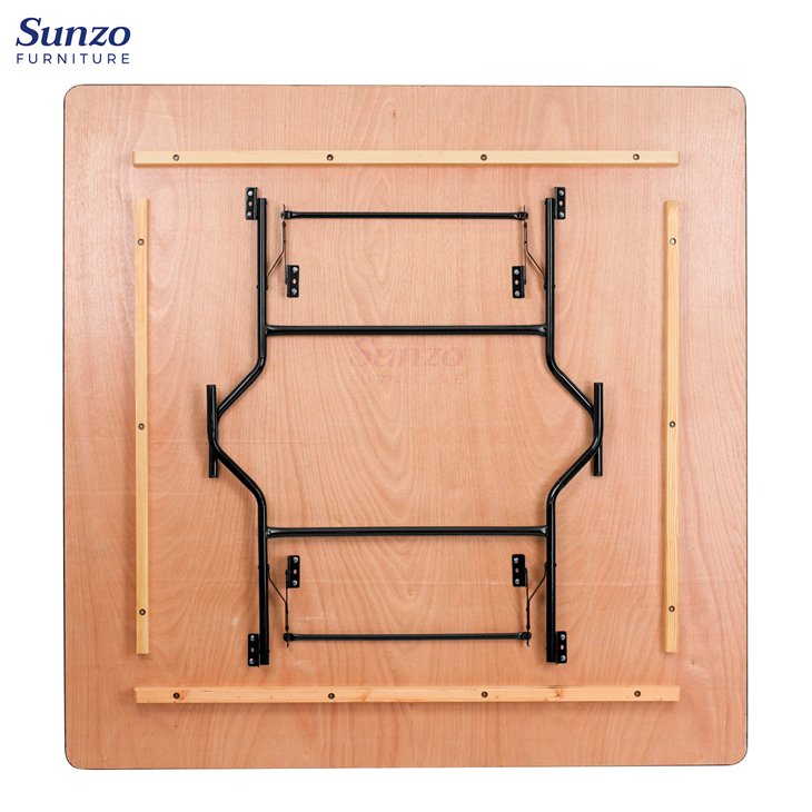 Events Used Wood Folding Square Banquet Table For Wedding Party Kitchen For Rental Wholesale SZ