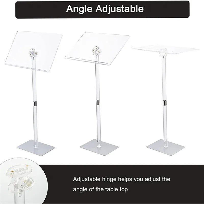 Factory Price Plexiglass Acrylic Pulpit With Stand Acrylic Lectern Podium For School Church