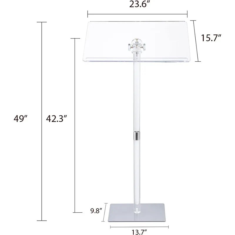 Factory Price Plexiglass Acrylic Pulpit With Stand Acrylic Lectern Podium For School Church