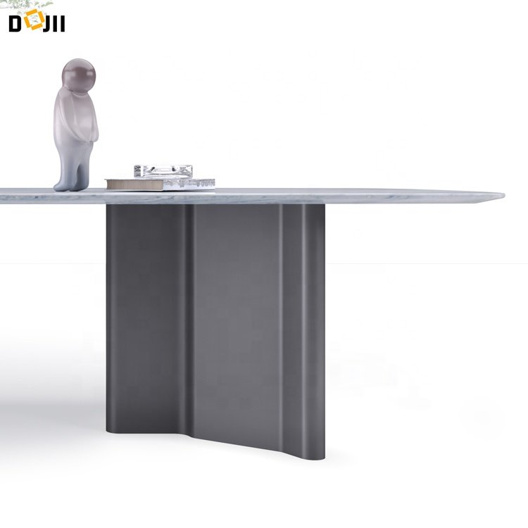 Modern Style Marble Stone Dining Room Desk Convertible and Extendable for Home Apartment Villa Hotel or Home Bar Use