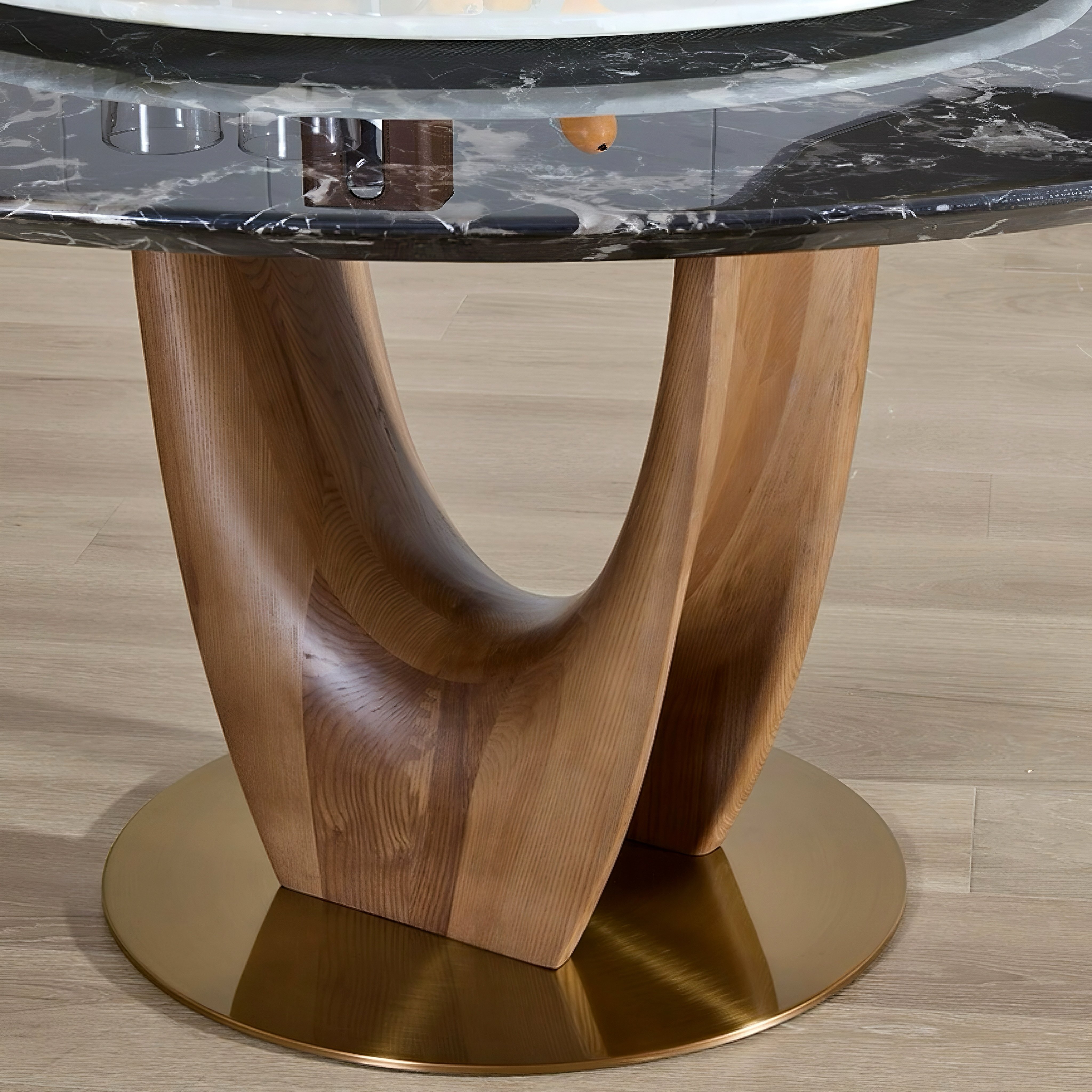Fashionable Cheap Price Wood Material Faux Marble Top Glass Top Dining Table for Dining Room Hotel with High Quality