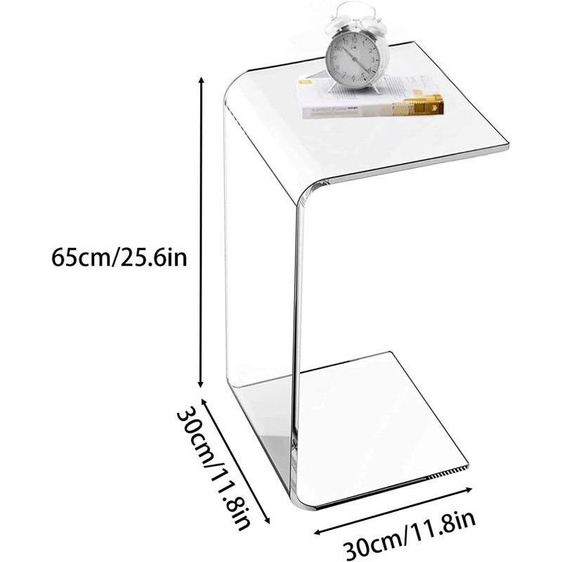 Modern Acrylic Side Table Lap Desk Coffee Table End Table