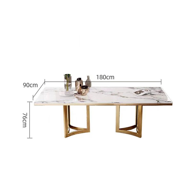 Luxury modern design marble top dining 6 chairs table set dining room furniture table and chairs for dining room
