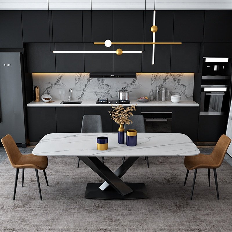 Wholesale Modern Luxury Imported Home Dining Room Furniture Restaurant Ceramic Marble Sintered Stone Dining Table