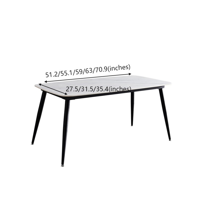 Customizable Nordic Stone Dining Table Sleek and Modern Design for Stylish Dining