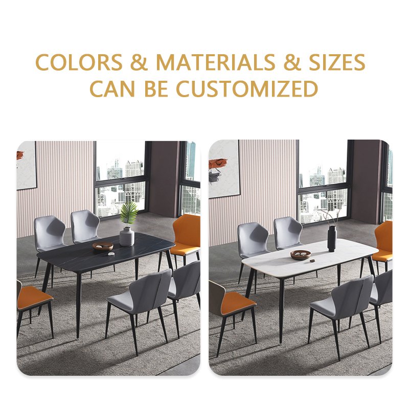 Customizable Nordic Stone Dining Table Sleek and Modern Design for Stylish Dining