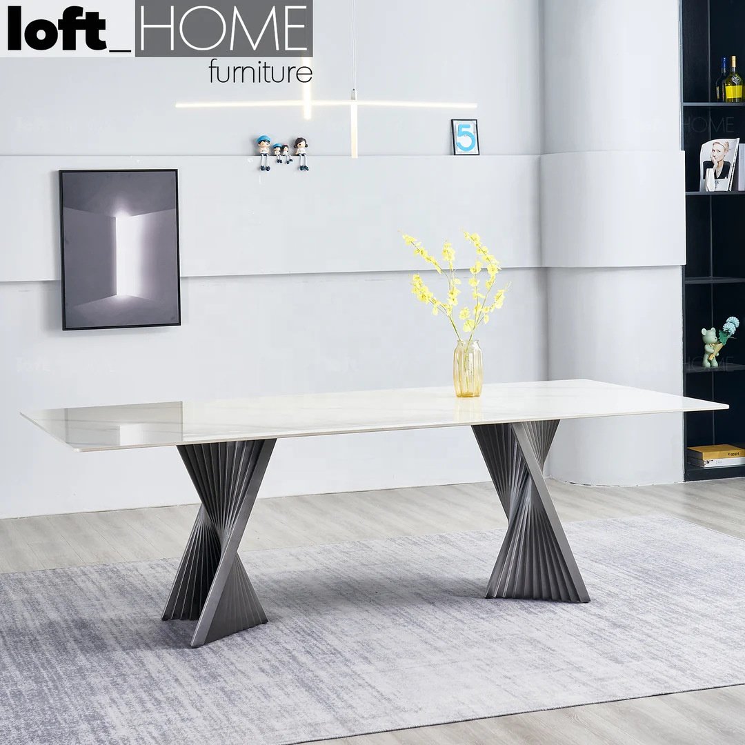 Nordic designs stainless steel dining table 10 seat marble dining table modern luxury dining table 8 Seaters