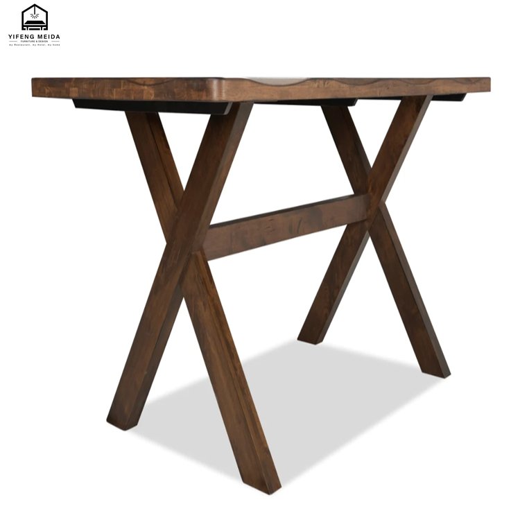 Buffet Furniture 2024 new style fashion simple wooden solid wood metal dining table