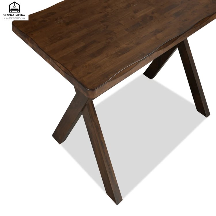Buffet Furniture 2024 new style fashion simple wooden solid wood metal dining table
