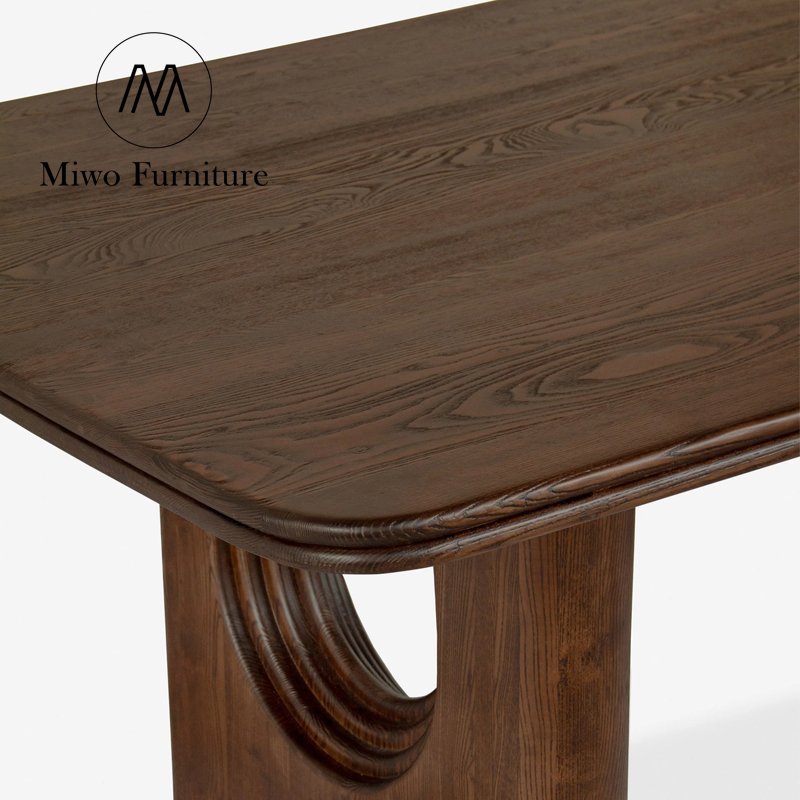 Modern vintage Rustic minimalist oak solid wood dining table dining room furniture rectangle table set 6 8 chairs dining table